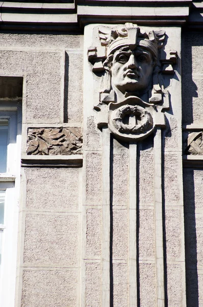 Fachada Art-Nouveau en el casco antiguo de Tiflis, zona restaurada —  Fotos de Stock