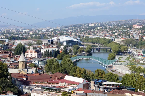 Panoramatický pohled na staré tbilisi, Gruzínská republika Stock Obrázky
