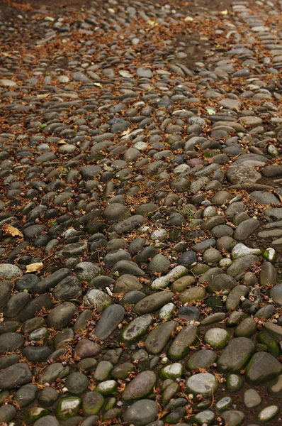 Oude stenen weg achtergrond — Stockfoto