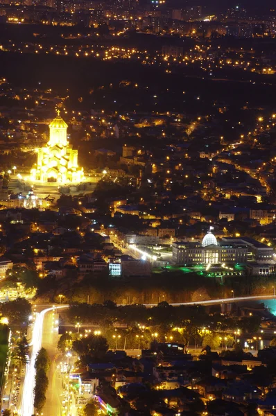 Tbilisi night overview — Stock Photo, Image