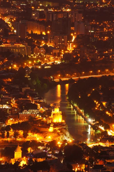 Tbilisi night overview — Stock Photo, Image