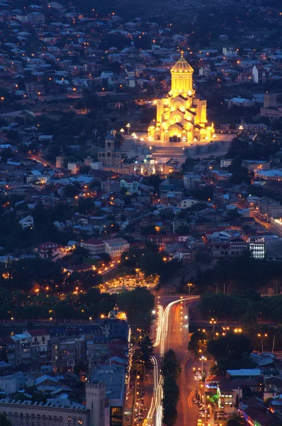 Tbilisi night overview — Stock Photo, Image