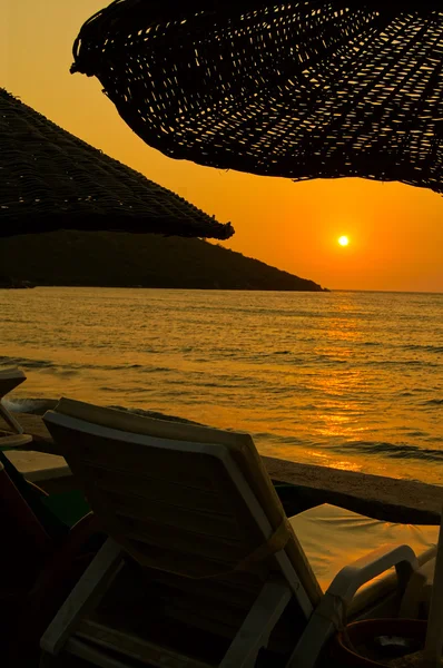 Puesta de sol sobre el mar Egeo — Foto de Stock
