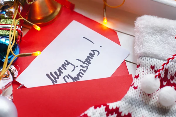 Alegre nota de Natal — Fotografia de Stock