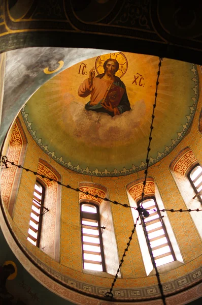 Fresco's in weinig sameba kathedraal van oude tbilisi — Stockfoto