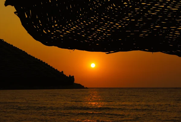 Puesta de sol sobre el mar Egeo — Foto de Stock