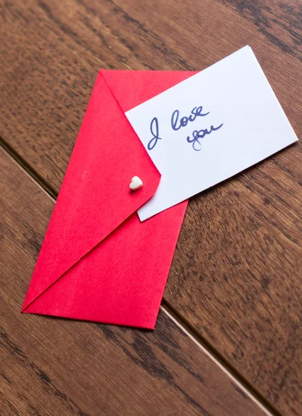 Любовные записки и конверт — стоковое фото