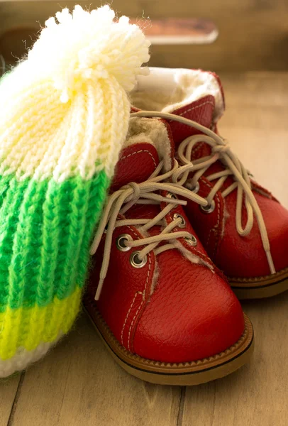 Red child shoes — Stock Photo, Image