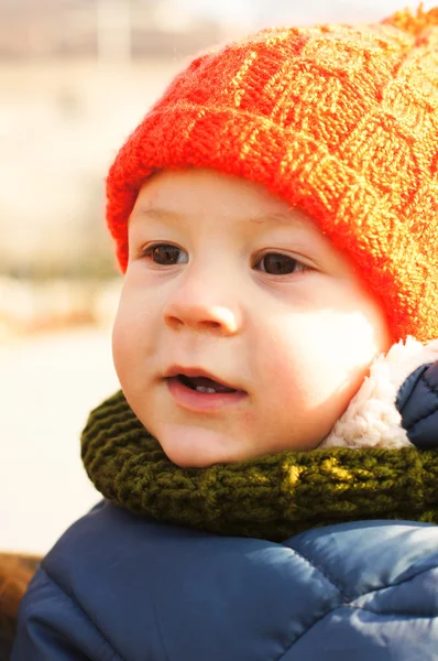 Portrait of baby boy outdoor — Stock Photo, Image