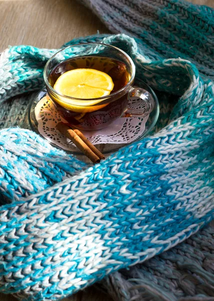 Hip tea with lemon — Stock Photo, Image