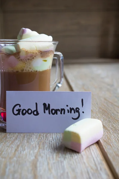 Cocoa drink with sweet paste — Stock Photo, Image