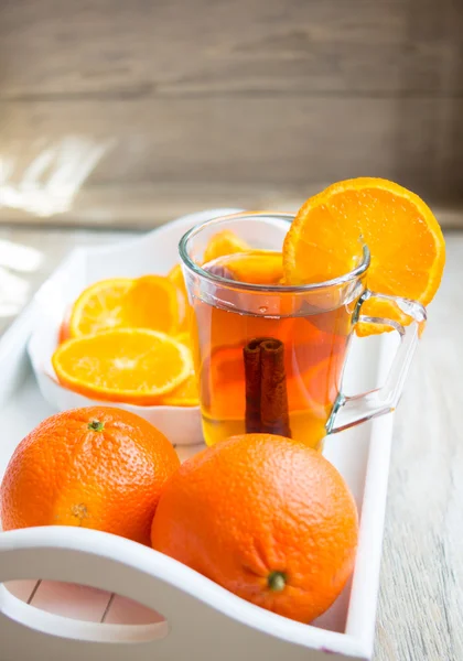 Tè con arancia — Foto Stock
