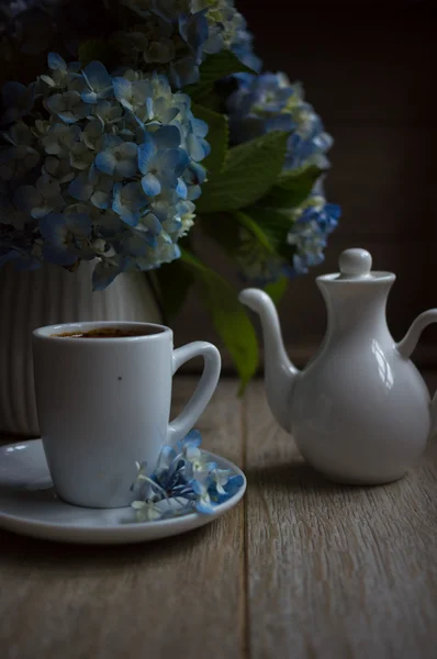 's ochtends koffie tijd — Stockfoto