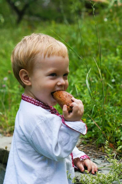 Lyttle boy in vyshyvanka — Stock Photo, Image