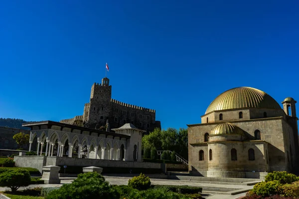 Architecture Mosquée Musulmane Dans Château Médiéval Ville Akhaltsikhe Connu Sous — Photo