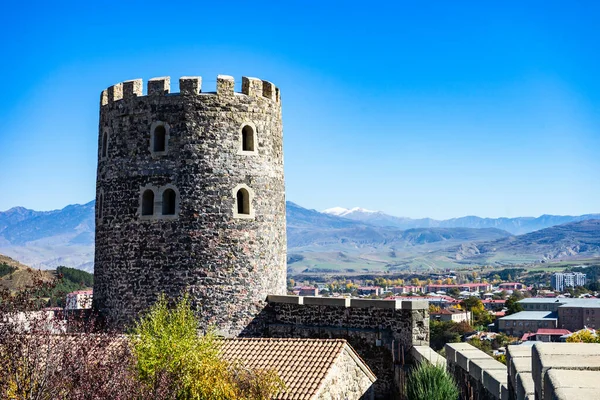 Akhaltsikhe镇中世纪城堡的建筑 称为Rabati 有设防墙和塔楼 — 图库照片