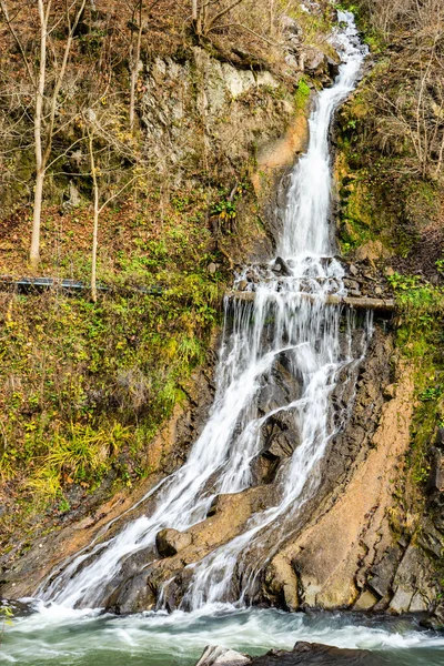 Gürcistan Dağlarında Borjomi Nin Maden Suyu Kaynaklarıyla Şehir Merkezindeki Ünlü — Stok fotoğraf