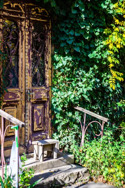 Automne Dans Vieux Tbilissi Avec Vieux Bâtiments — Photo