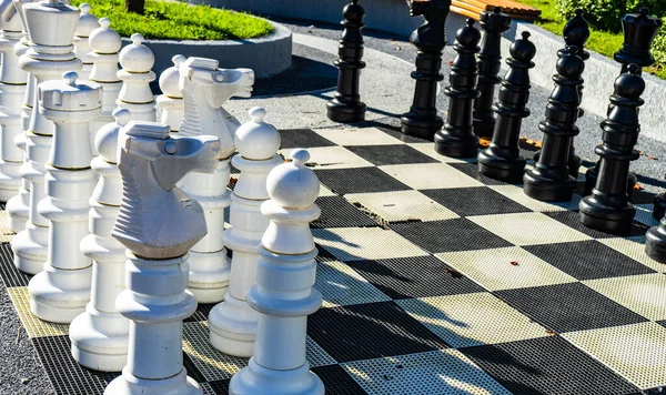 Goutdoor Boad Chess Game Outdoor Park — Stock Photo, Image