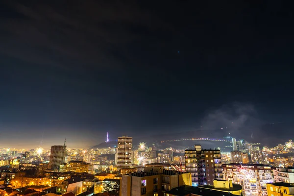 Meeting New 2022 Year Downtown Tbilisi Capital City Georgia — Fotografia de Stock