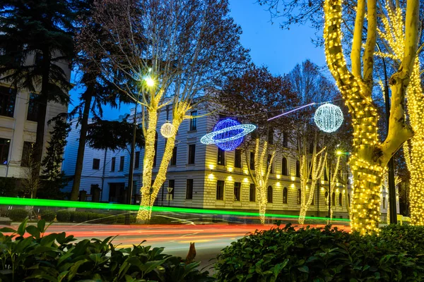 Aralık 2021 Tbilisi Georgia Gürcistan Başkenti Tiflis Noel Süslemesi — Stok fotoğraf