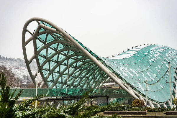 Tbilisi Downtown Glass Bridge Peace — Stock Photo, Image