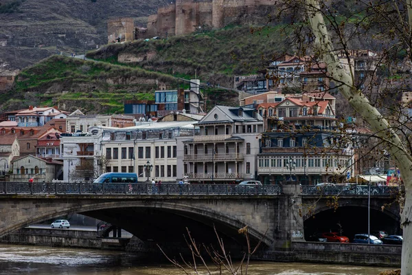 Vecchia Architettura Tbilisi All Inizio Della Primavera — Foto Stock