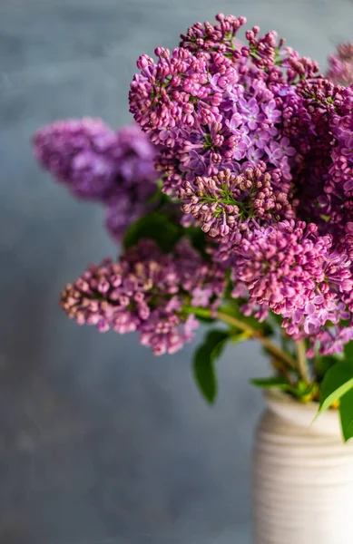 Minimalistic Home Interior Decor Lilac Flower Bouquet — Stock Photo, Image