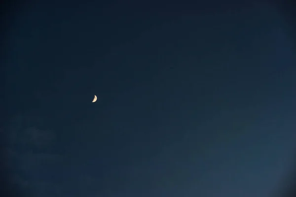 Vista Luna Cielo Oscuro Noche — Foto de Stock