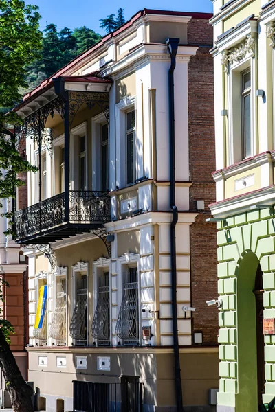 Régi Tbiliszi Területének Építészete Kala Grúzia Fővárosának Legrégebbi Része — Stock Fotó