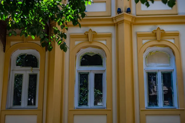 Exterior Dekoráció Épületek Old Tbilisi Utazási Tereptárgyak Grúziában — Stock Fotó