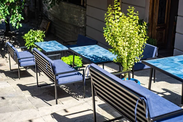 Street Cafè Nel Centro Storico Tbilisi Capitale Della Georgia — Foto Stock