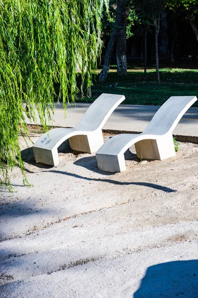 Park Chairs Mziuri Park Tbilisi Georgia — стоковое фото