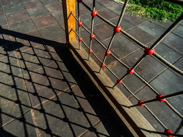 Children Outdoor Playground Sunny Summer Day Deep Shadows — ストック写真