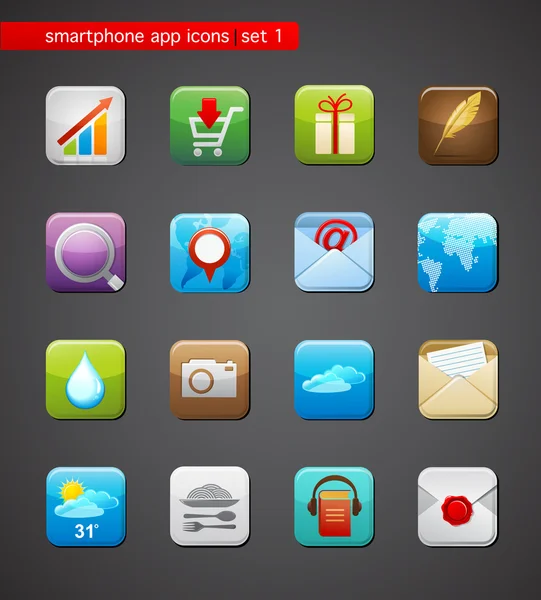 Verzameling van apps icons — Stockvector