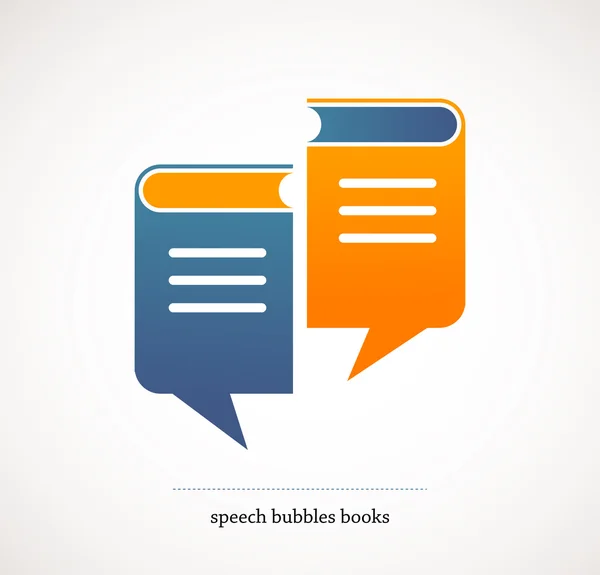 Book talks - vector concept design with speech bubbles — Stock Vector