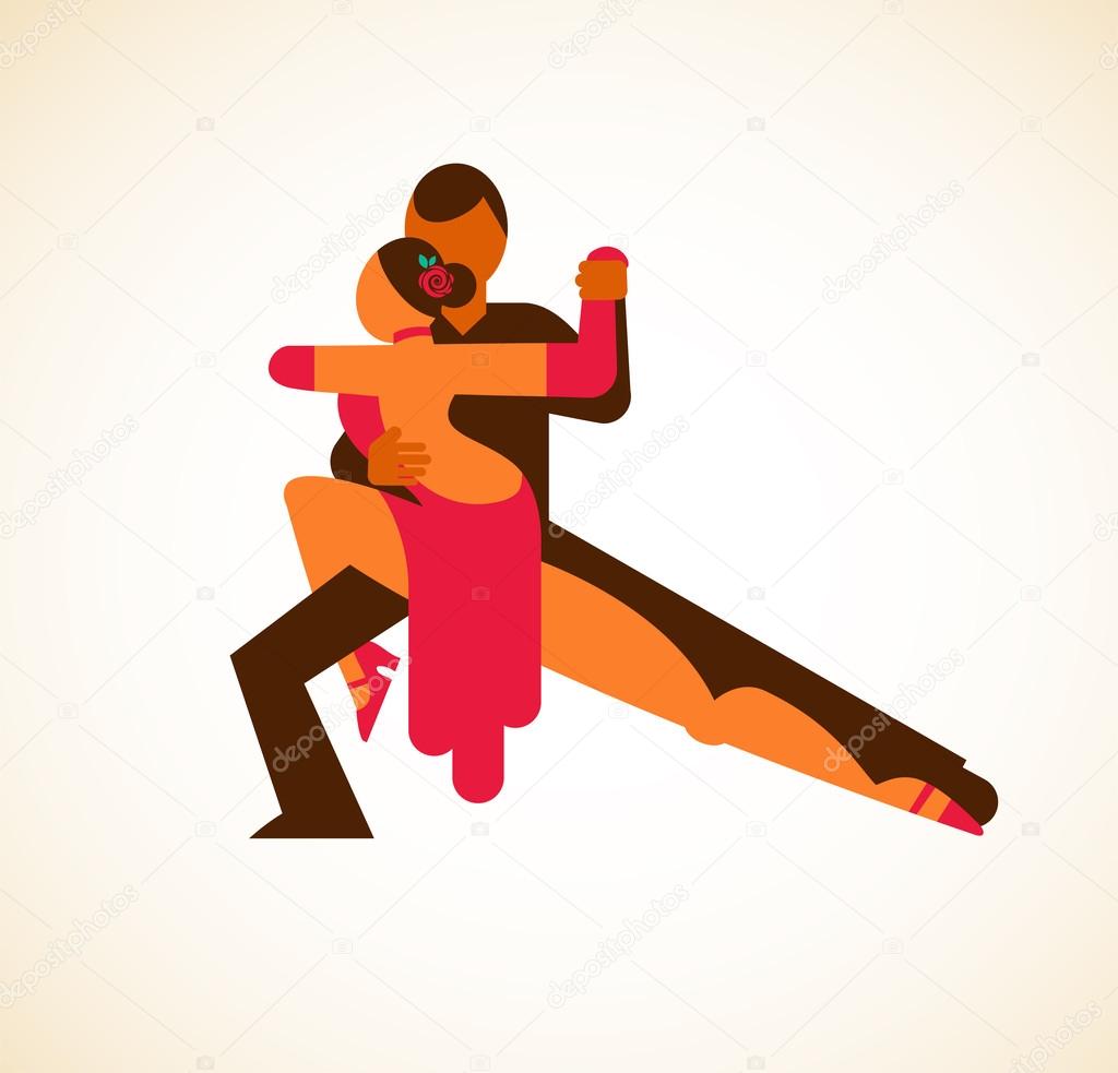 Tango dancer - vector illustration