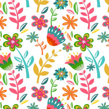 Kusursuz Çiçeksiz Desen Arkaplanı