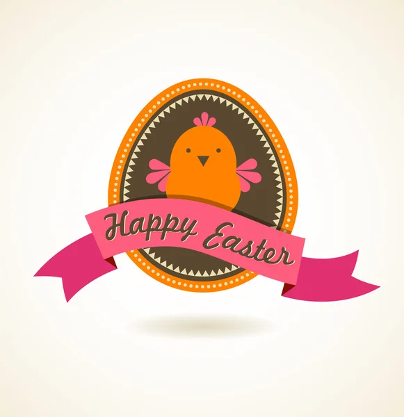 Tarjeta de felicitación estilo vintage de Pascua — Vector de stock