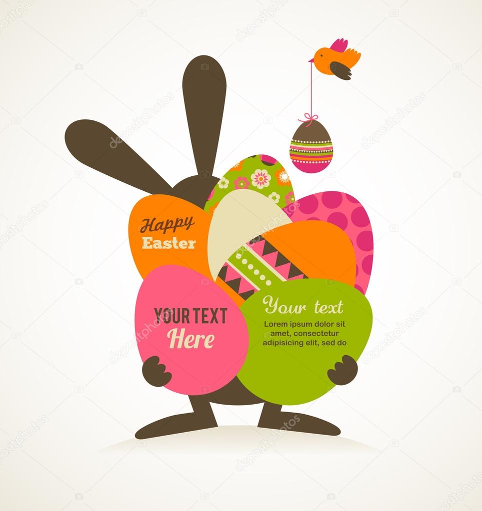 Easter vintage style greeting card