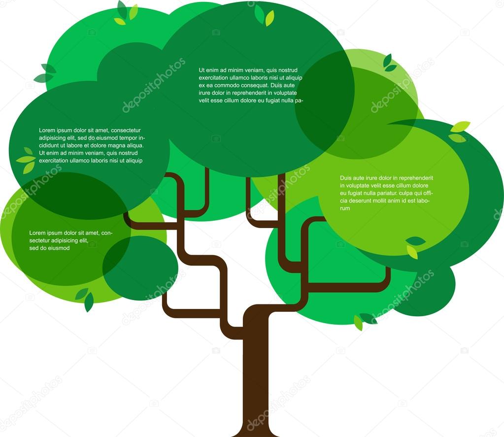 Infographic of ecology, concept design with tree