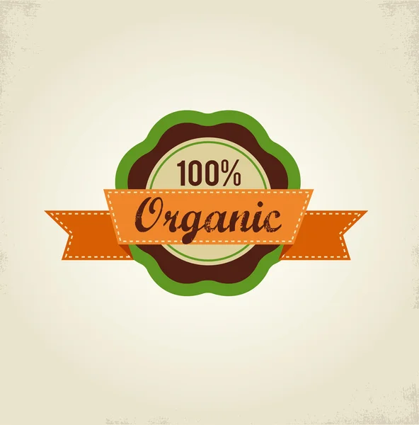 Label makanan organik, tag dan elemen graphi - Stok Vektor