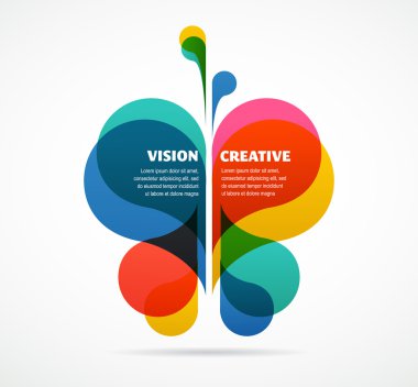 Kelebek ve metin alanı ile arka plan