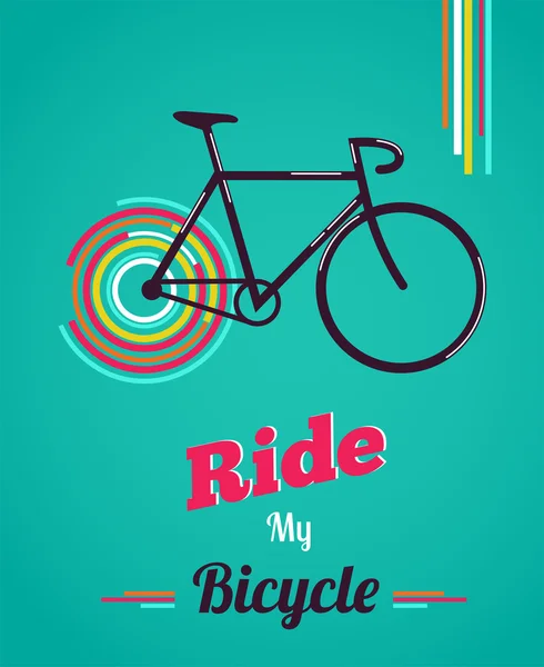 Bicycle vintage style poster — Stock Vector