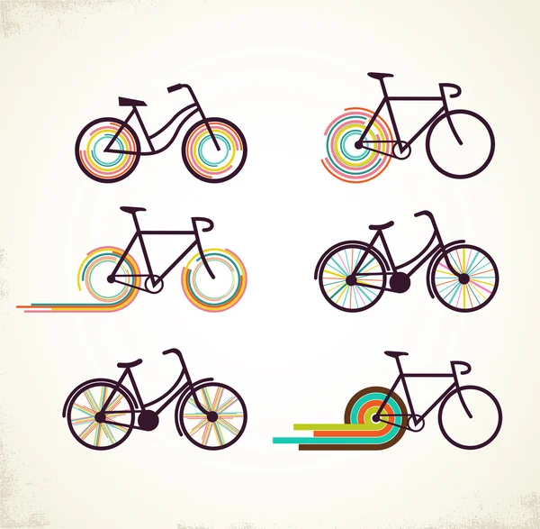 Juego de bicicletas — Vector de stock