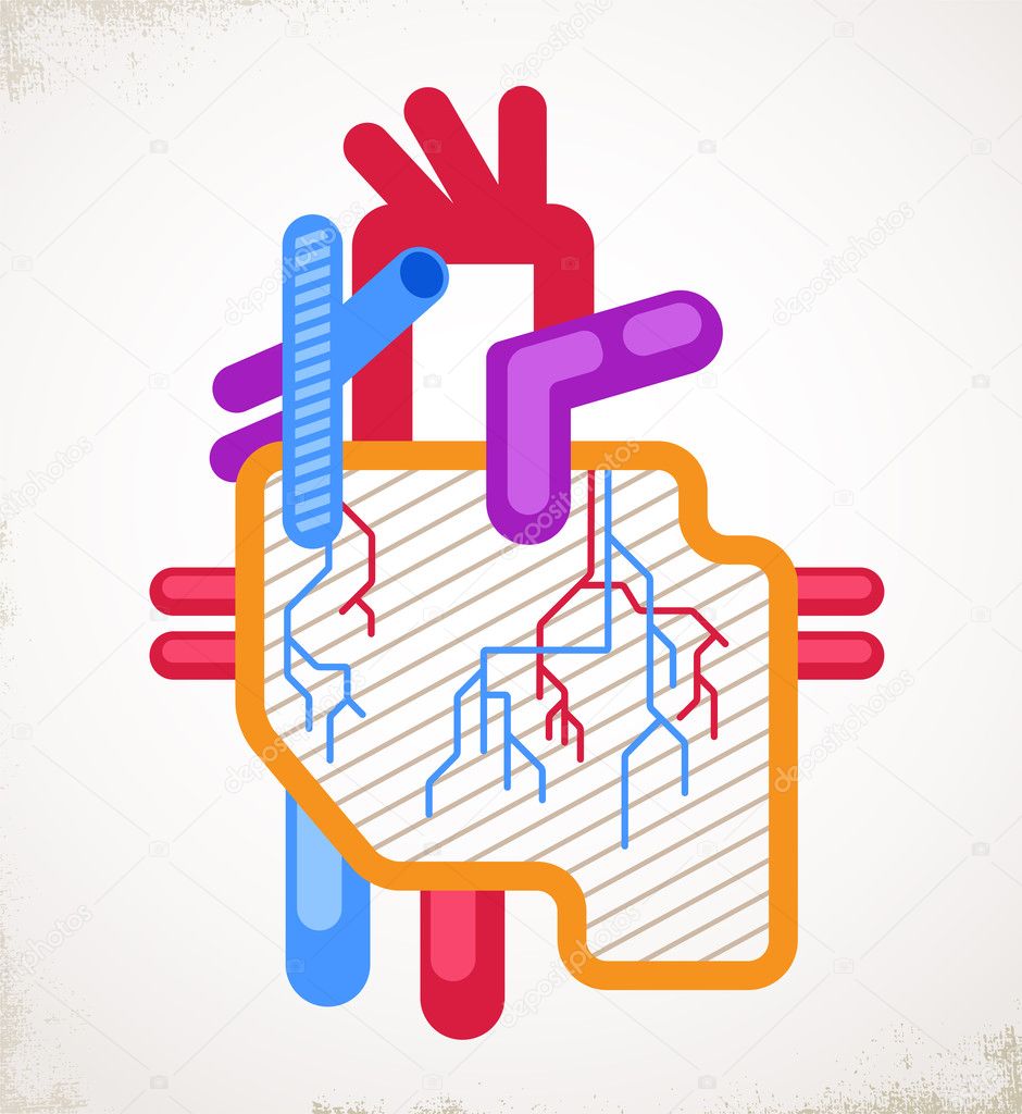Human Heart health, disease and attack icon
