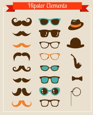 yenilikçi retro vintage Icon set