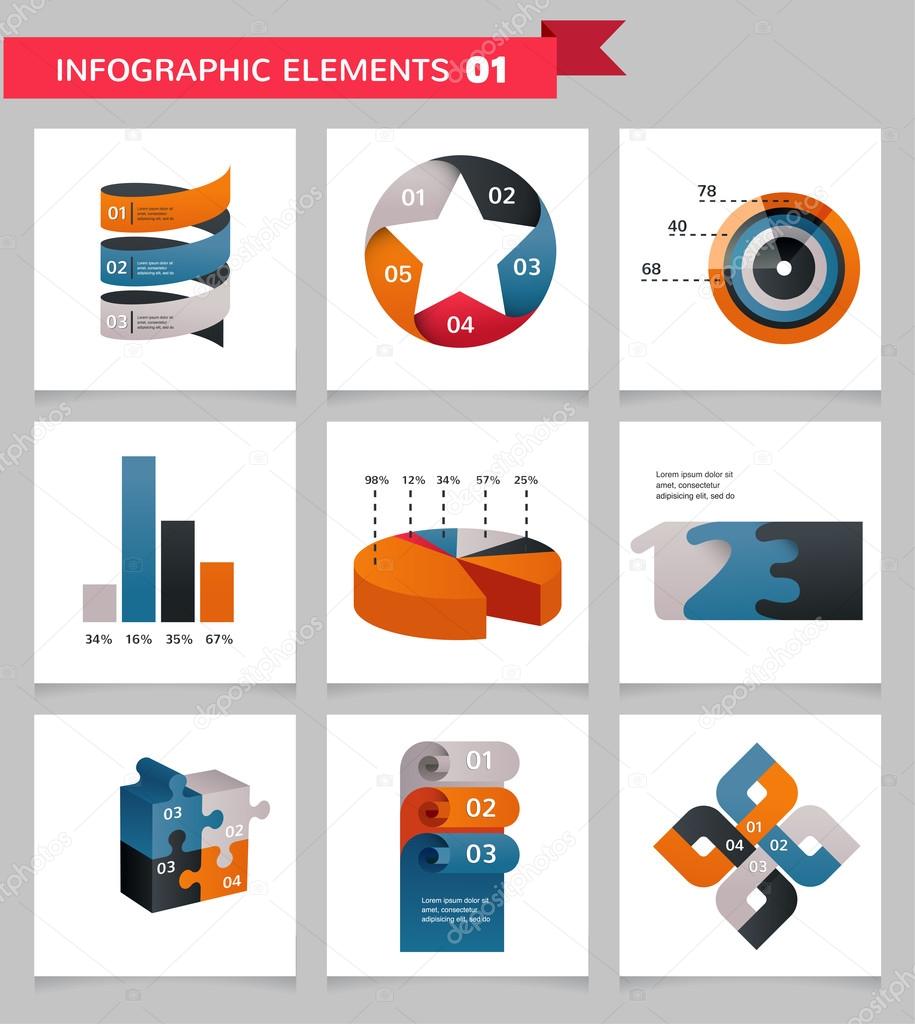 Elements and icons of infographics