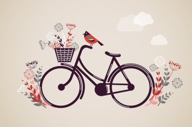 retro Vintage Bisiklet arka plan