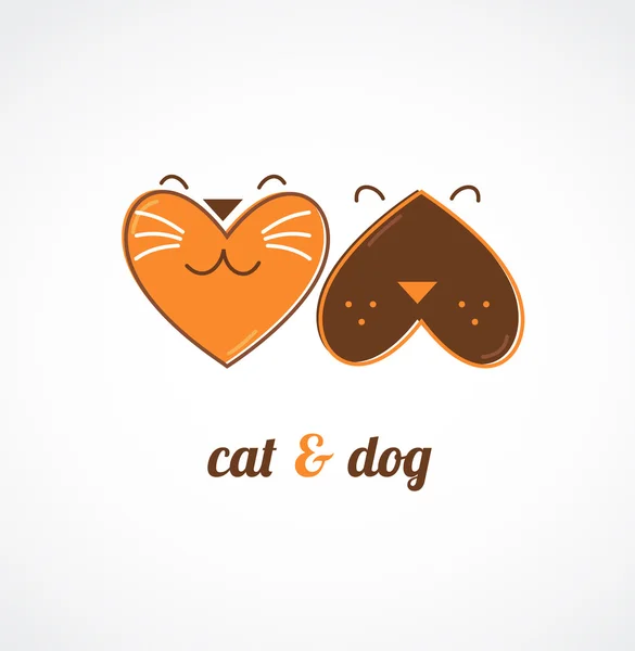 Mascotas vector iconos - gatos y perros — Vector de stock